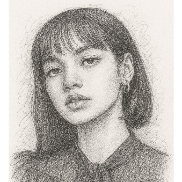 

Sketsa teknik scribbling pensil hitam 1 orang