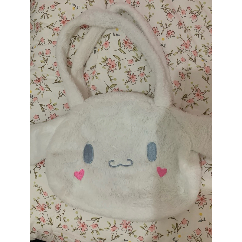 preloved Shoulder Tote Bag Resleting Motif Boneka Tas Selempang Bahu Bahan Bulu  Bludru Plush Fluffy