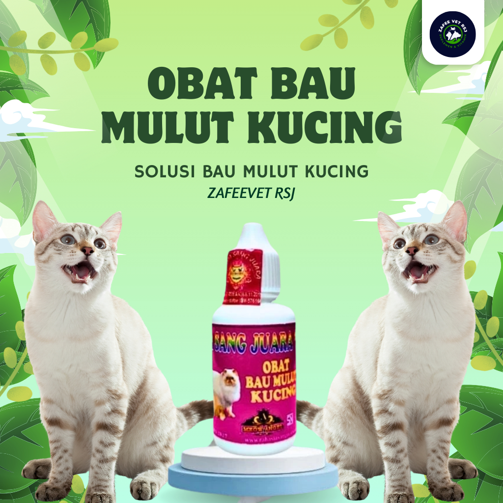 OBAT PENGHILANG BAU MULUT KUCING 30 ML - SOLUSI BAU MULUT KUCING