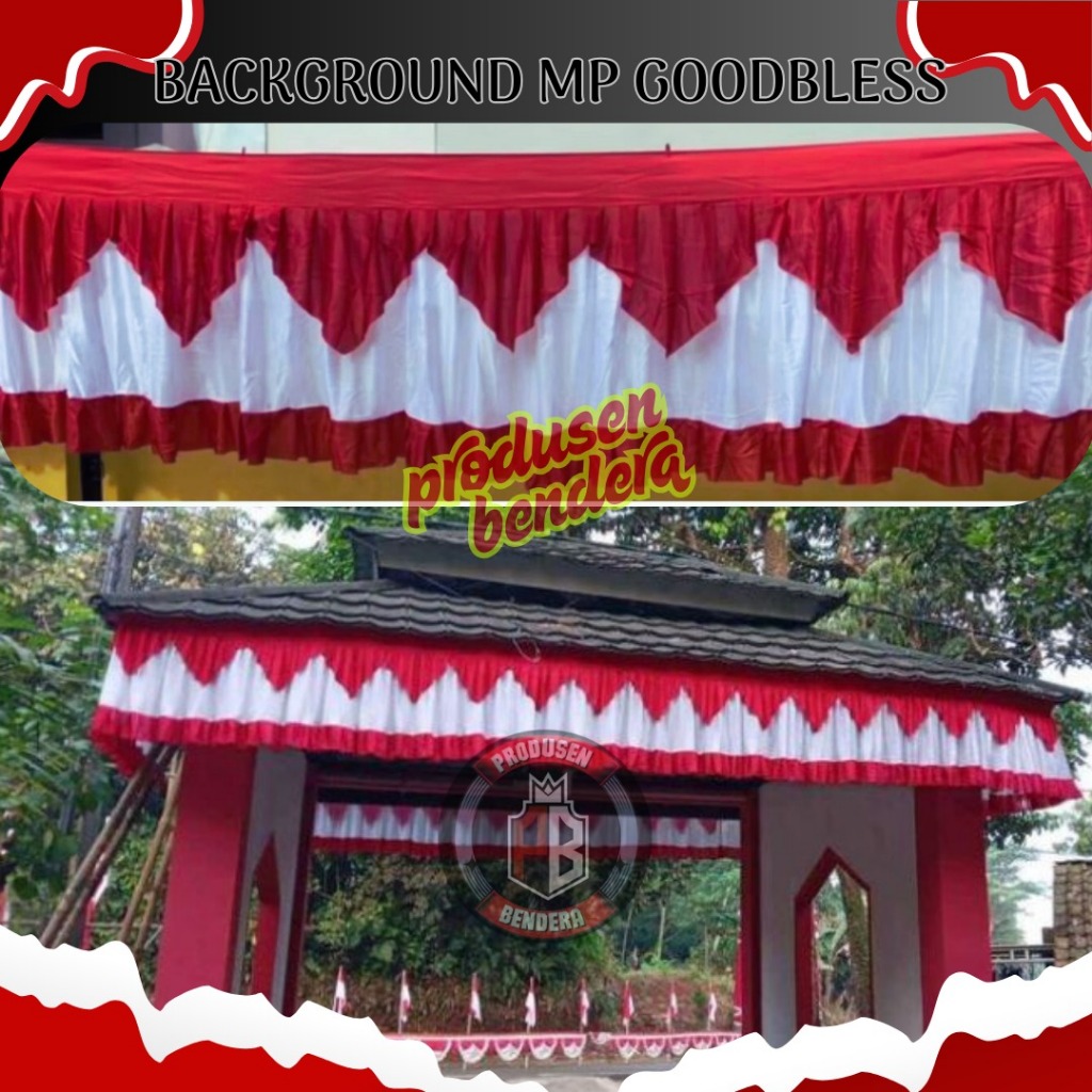 BACKGROUND MERAH PUTIH GORDEN 8 METER