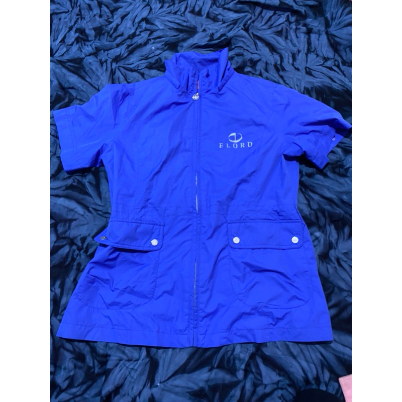 preloved jaket olahraga elord blue cakep bgt