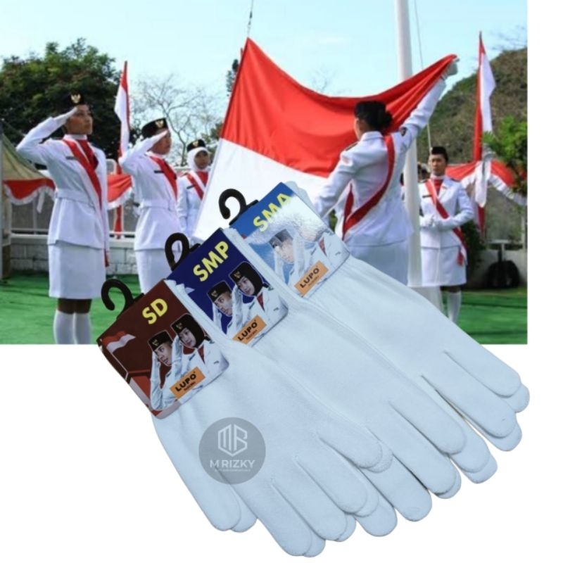 GROSIR 6&12 PASANG SARUNG TANGAN PUTIH ANAK SD, SMP, SMA/SARUNG TANGAN PASKIBRA/SARUNG TANGAN UPACAR
