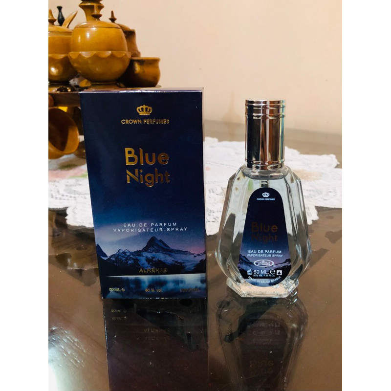 Al Rehab Alrehab Perfumes Parfum Minyak Wangi Arab Blue Night Spray Mens Pria Laki Laki Non Alcohol 