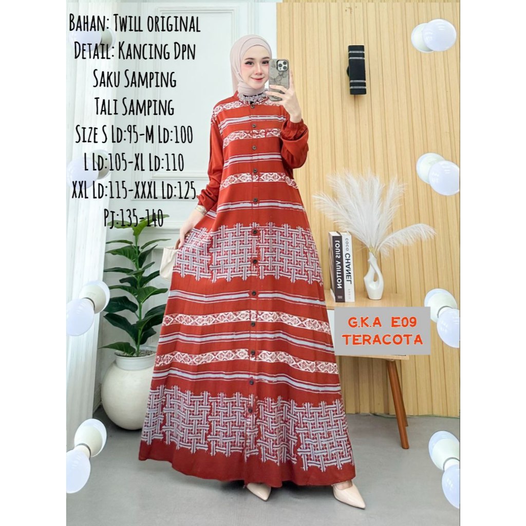 Gamis Twill Original Model Klok A Saba