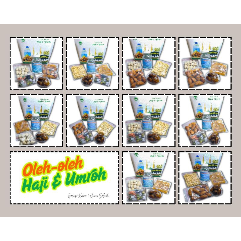 

Paket Oleh-oleh Haji Umroh Premium | Kurma Khalas | Air Zamzam 50 ml | Almond | Pistachio | Kismis