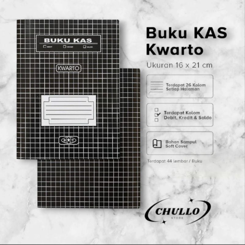 

buku kas 40 lembar UK kwarto ( isi 10 buku )