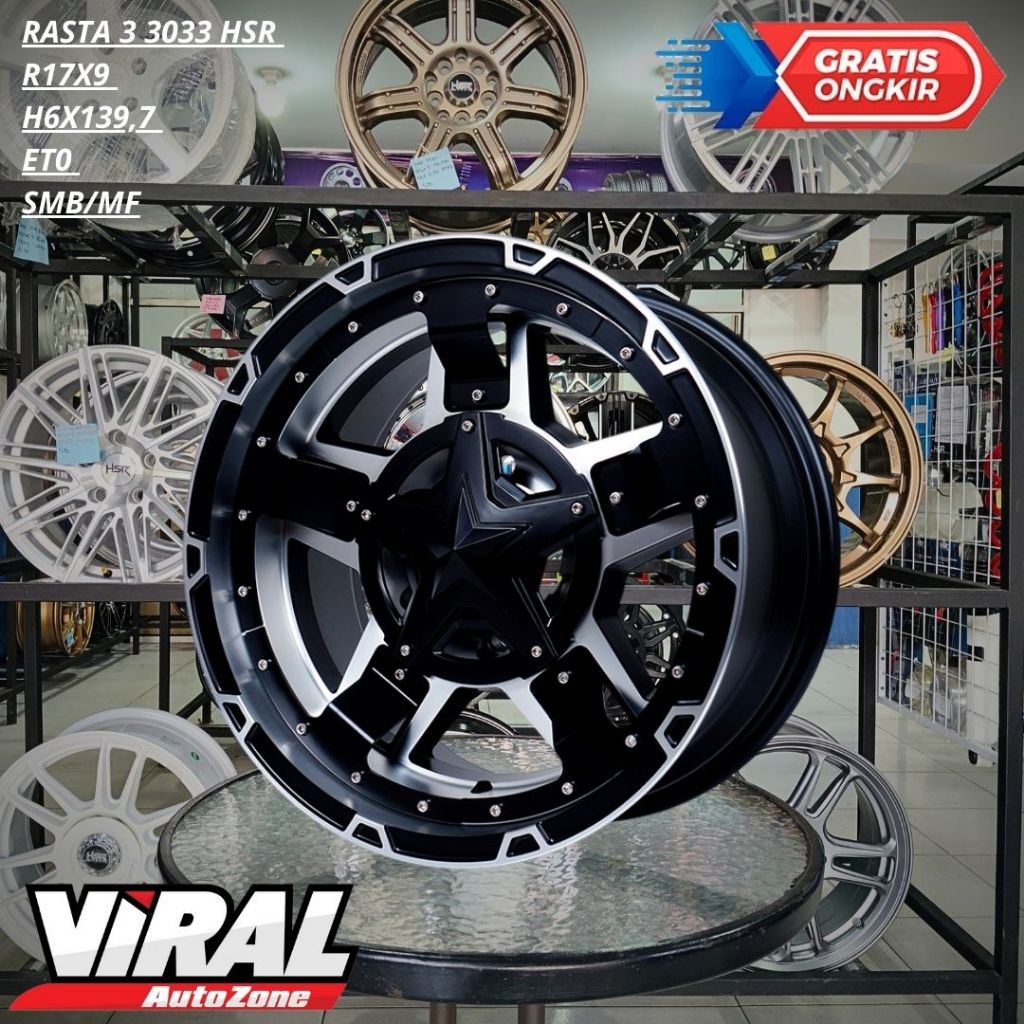 VELG MOBIL HARDTOP PRADO STRADA TERRANO RING HSR RASTA 3 3033 MURAH H6x139,7
