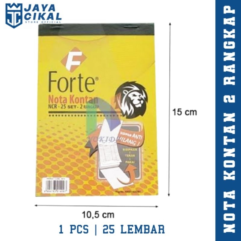 

(1 Pcs) Buku nota kontan 2 ply ( lembar ) - vision - gelatik - forte