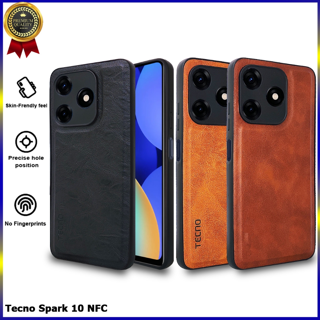 [ CUCI GUDANG ] Casing Hp Tecno Spark 10 NFC  Case SVL Leather Casing Slim Softcase Kulit