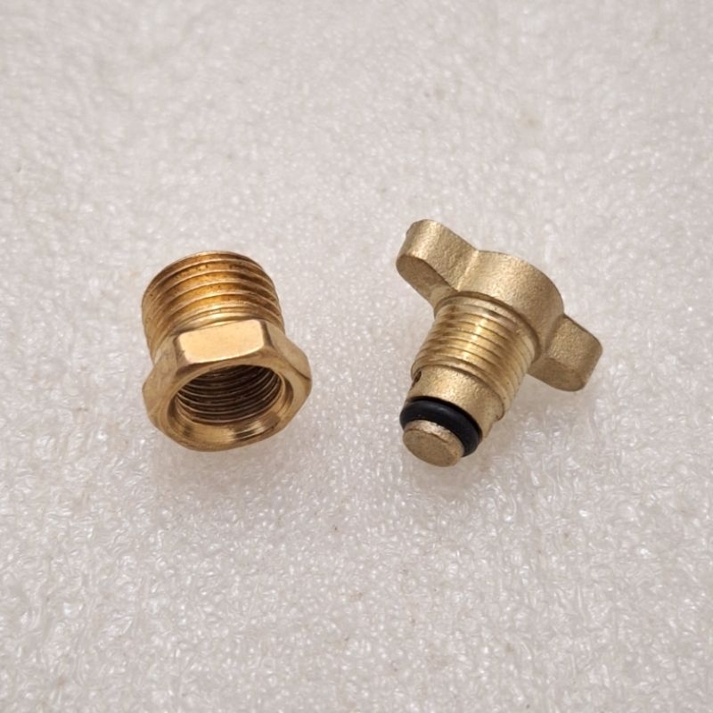 1/4" inch nipple nipel nepel baut pembuangan tabung kompresor angin