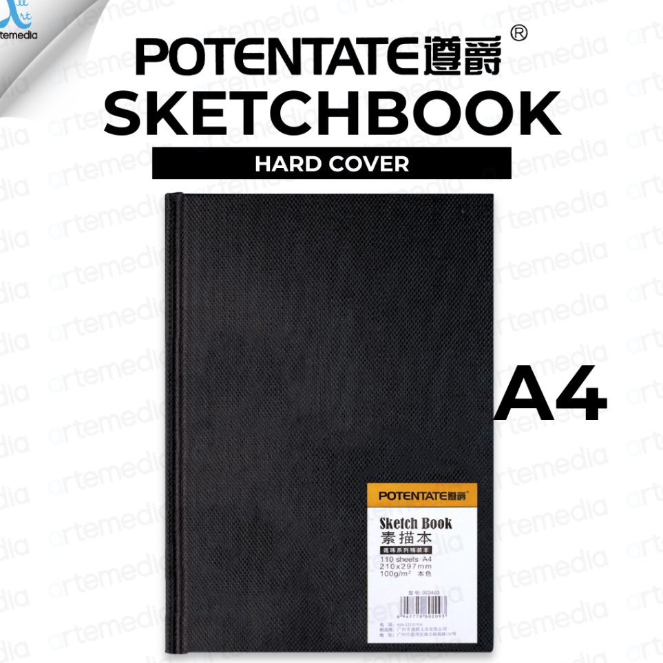 

KODE X68V Potentate Sketchbook A4 Hard Cover Stitch Bound Buku Sketsa