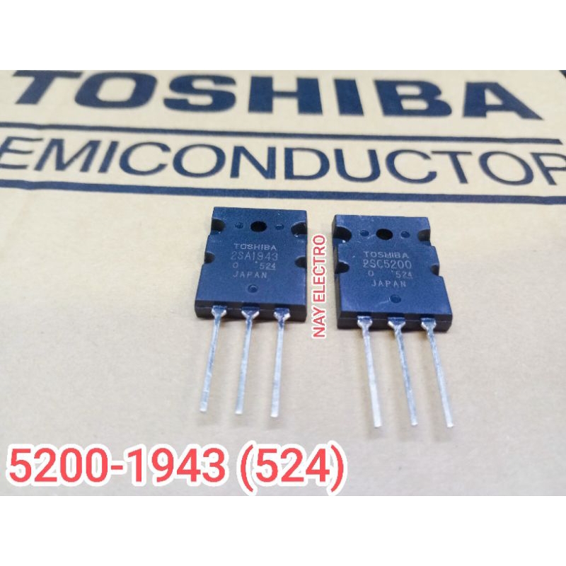TRANSISTOR TOSHIBA 5200-1943 (524)/ TR TOSHIBA  2SA1943-2SC5200(524) ASLI PERSET