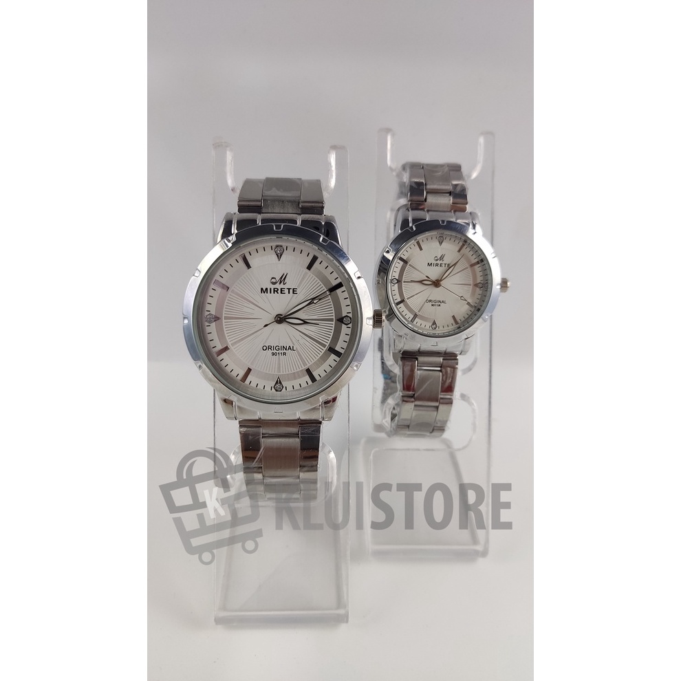 KODE V83K JAM TANGAN COUPLE MIRETE 911 PUTIH ORIGINAL 1