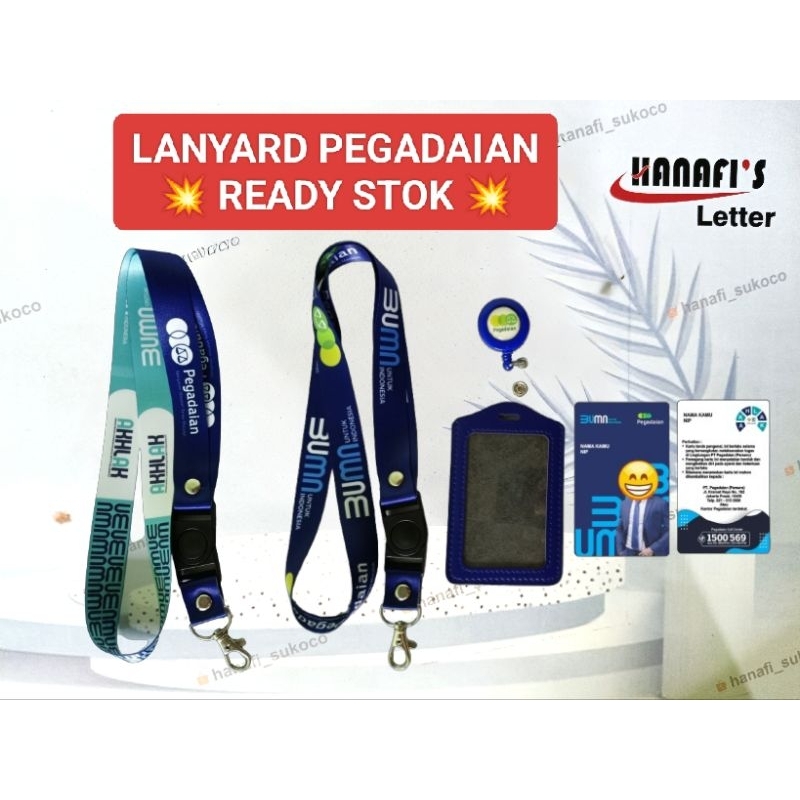 

[READY STOK] Tali id card PEGADAIAN BUMN Satuan Lanyard Printing