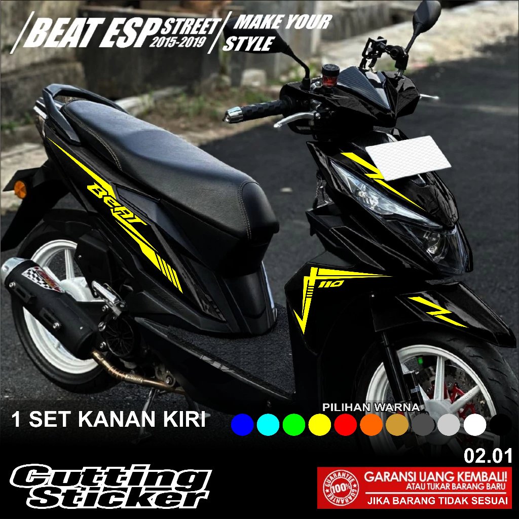Striping Beat NEW ESP 2017 2018 2019 Cutting Sticker Cutting Sticker Motor Beat Striping Cutting Bea