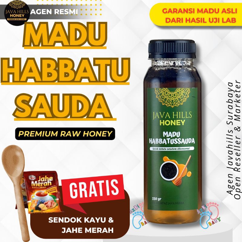 

JAVA HILLS Honey Madu Habbatussauda Javahills Premium 100% sembelit alergi debu | hipertensi | asam urat | batu empedu | usus bengkak isi 320gram bisa cod bayar ditempat asli original