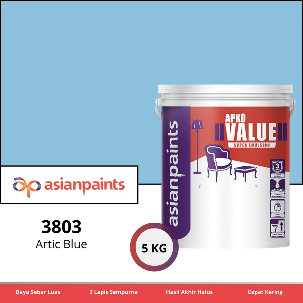 APKO Value Super Emulsion 5 Kg Artic Blue 3803