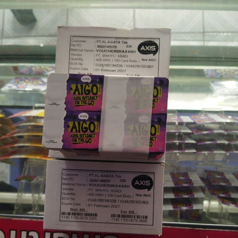 VOUCHER AXIS KOSONG/ZERO  400SN 1 BOX