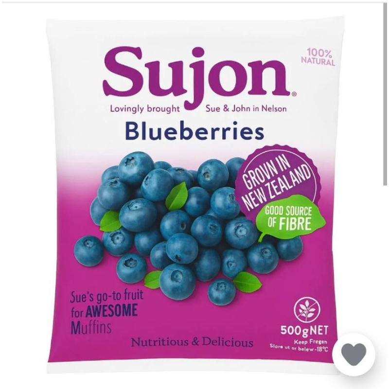 

sujon buah frozen blueberries 500gr pack