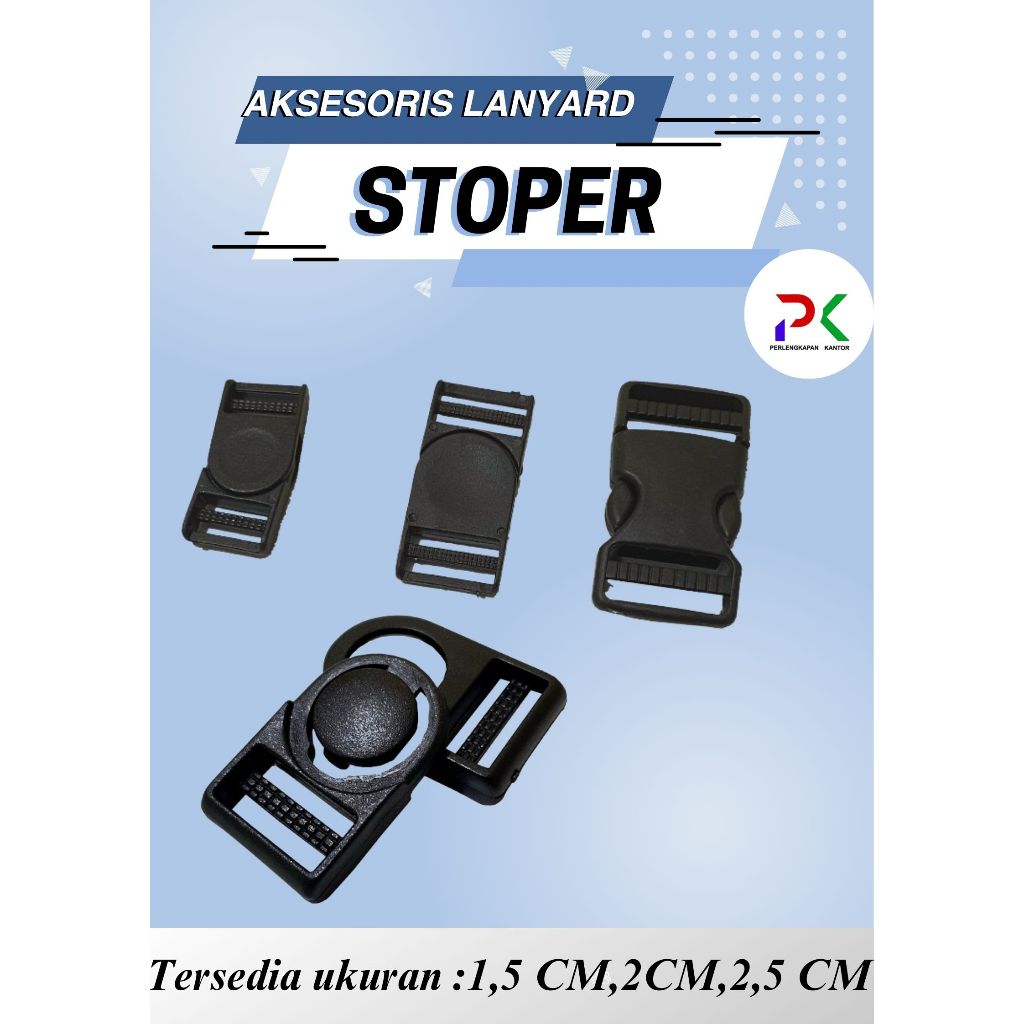 

stoper tali id card lanyard cantelan ukuran 2cm Merk EAGLE 120pc stopper aksesoris tali lanyard