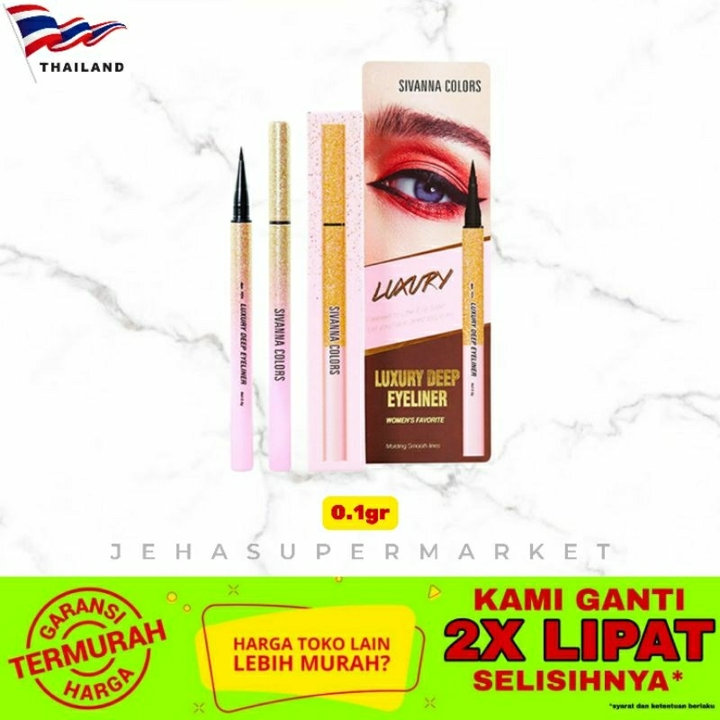 • MAKE UP THAILAND • Sivanna Colors Luxury Deep Eyeliner  - Molding Smooth Lines ( Impor / Import Ba