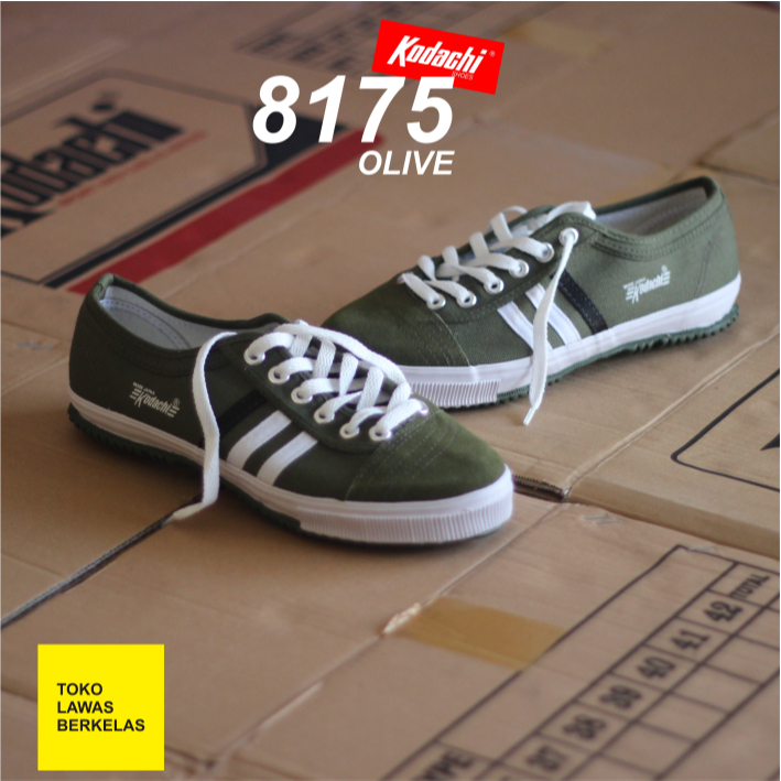 Sepatu Kodachi 8175 Army Hijau Buaya - Kodachi 8175 Olive Army Green - Kodachi Shoes Oldskool