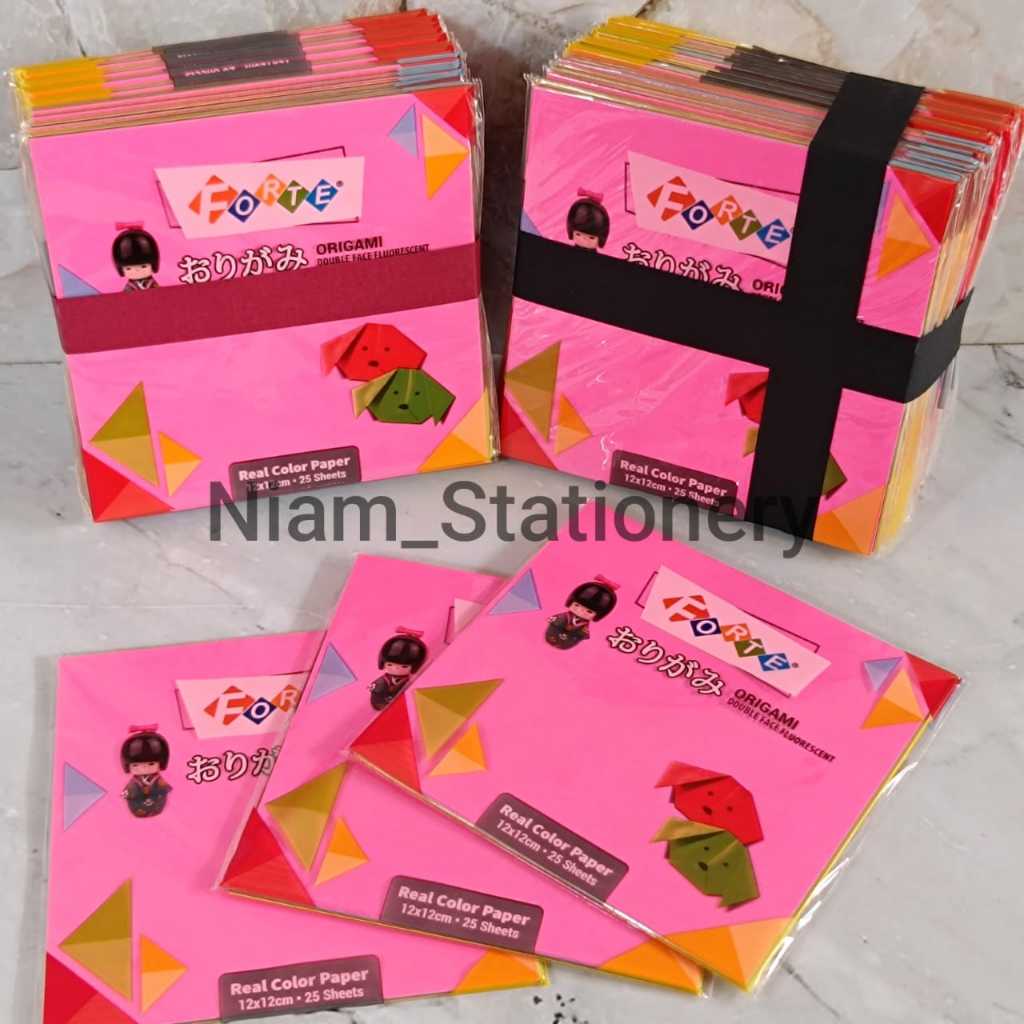 

Azka_Niam SATU PACK ( 25 LEMBAR ) ORIGAMI KERTAS LIPAT DUA SISI FORTE / Sinar DUnia 12X12