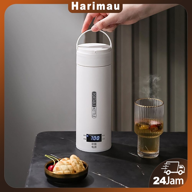 Pemanas Air Listrik Mobil Electric Portable Dengan Pemanas Portable 500 ml Thermos Kettle