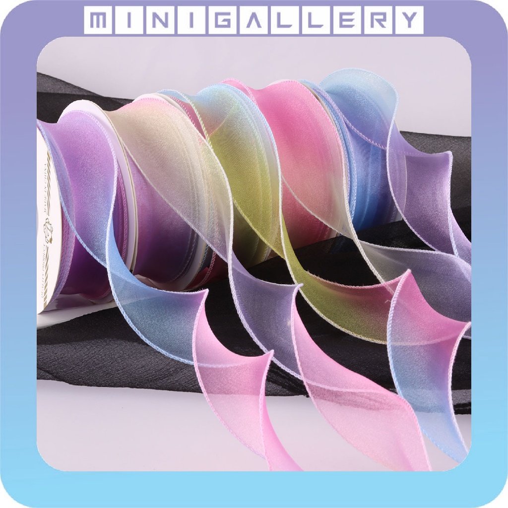 

Pita Organdi Korea Wavy Fishtail Ribbon / Pita Organza 2.5 cm PER ROLL 9 Meter PT16