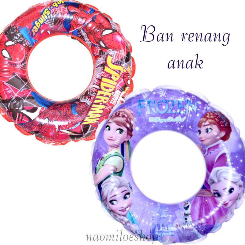 pelampung renang anak motif spiderman cars super hero frozen ban renang anak pelampung anak anak ban