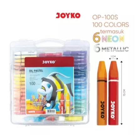 

JOYKO Crayon Minyak Oil Pastel 100 warna Joyko Warna Cerah Tahan Air