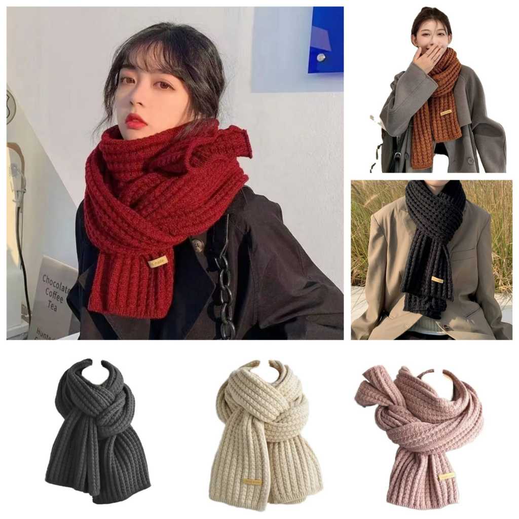 Scarf Syal Rajut Panjang Tebal Korea Style | Syal Hangat Musim Dingin