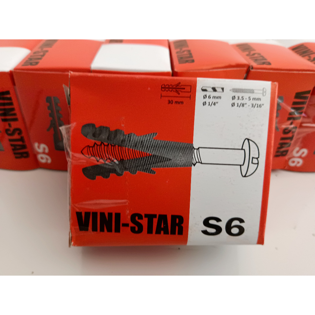 FISER S6-S8/ VISER S-6-S8 LUBANG DINDING isi 100 PCS