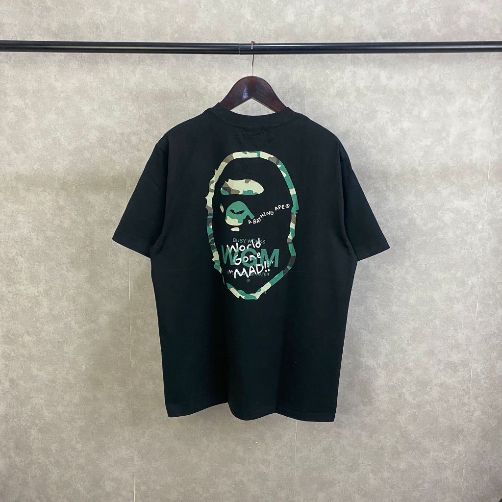 [NEW ARRIVAL] Baju Kaos Atasan Pria BAPE Reflective (Black & White) Oversizee Tee Tshirt BAPE unisex