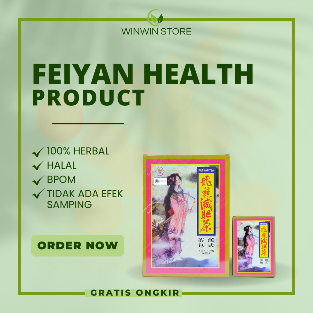 

Teh Diet Pelangsing Penurun Berat Badan Herbal Alami Ampuh Feiyan Health Tea (Fat Yan Tea)