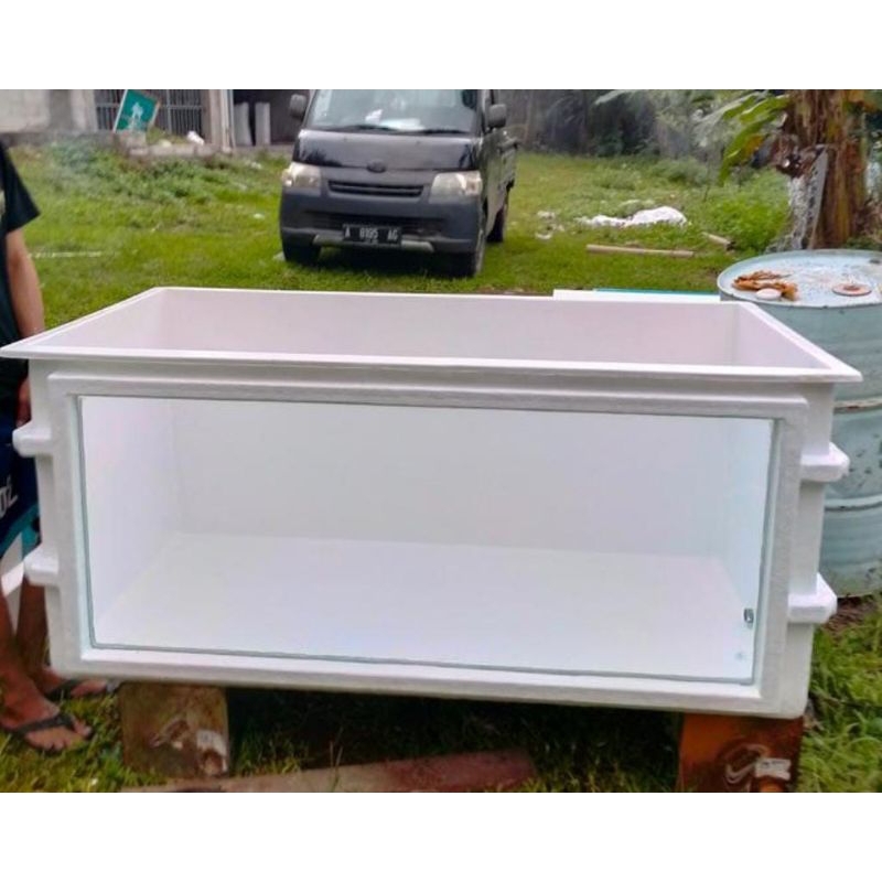 Kolam ikan hias uk 150*70*70 cm + kaca  fiber dan rangka kokoh