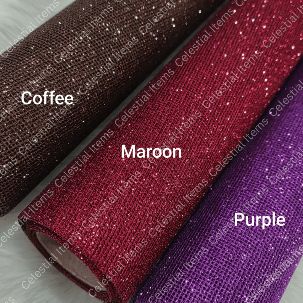 

Glitter Flower Wrapping Kain Glitter Tile Halus