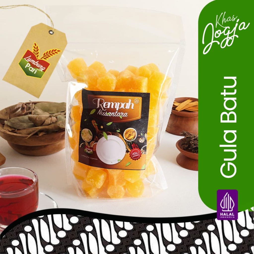 

GULA BATU KUNING CETAK 450 Gram POUCH untuk pemanis alami