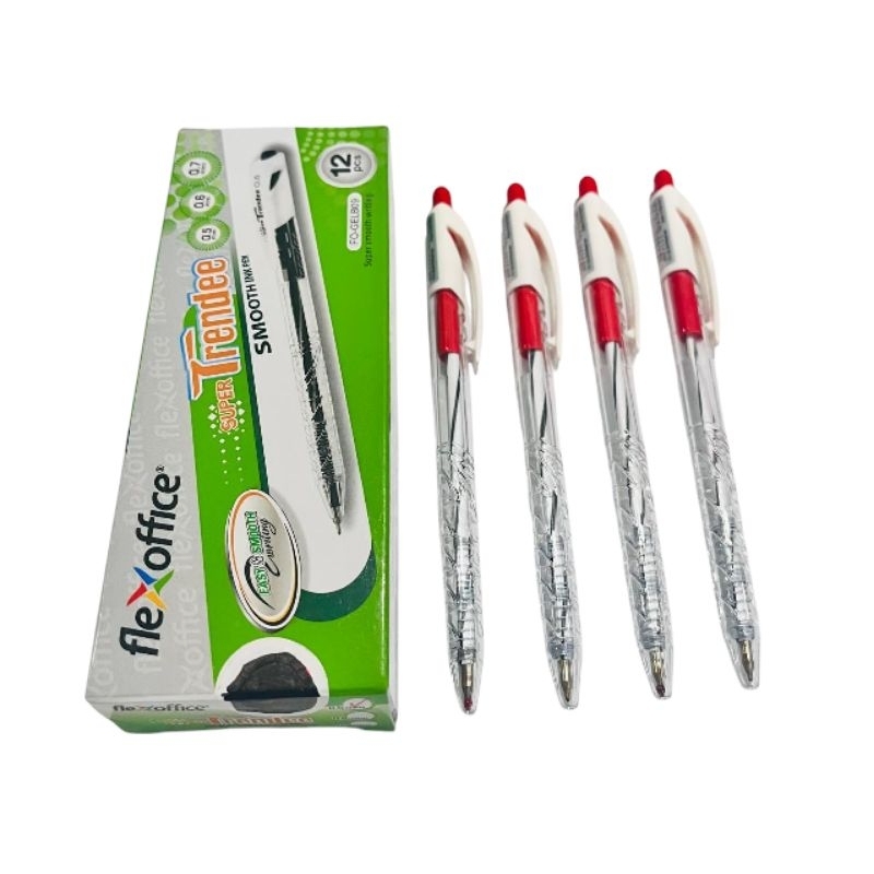 

PULPEN SEMIGEL TRENDEE BODY MERAH TINTA HITAM/0.6MM/12PCS