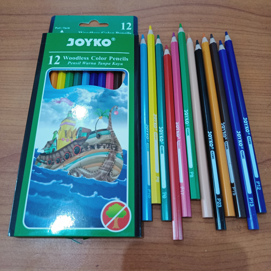 

Pensil Warna JOYKO PANJANG CP-103 / 12 Warna (warna hijau)