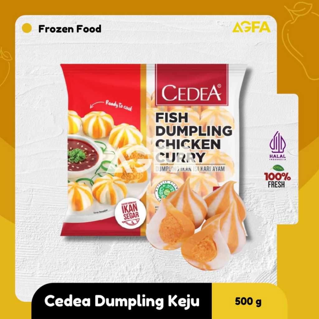 

Cedea Dumpling Cheese 500G / Dumpling Keju / Fish dumpling Cheese / Dumpling Ikan Isi Keju