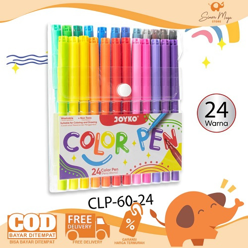 

Joyko Color Pen CPL-60-24 Spidol warna serbaguna mewarnai