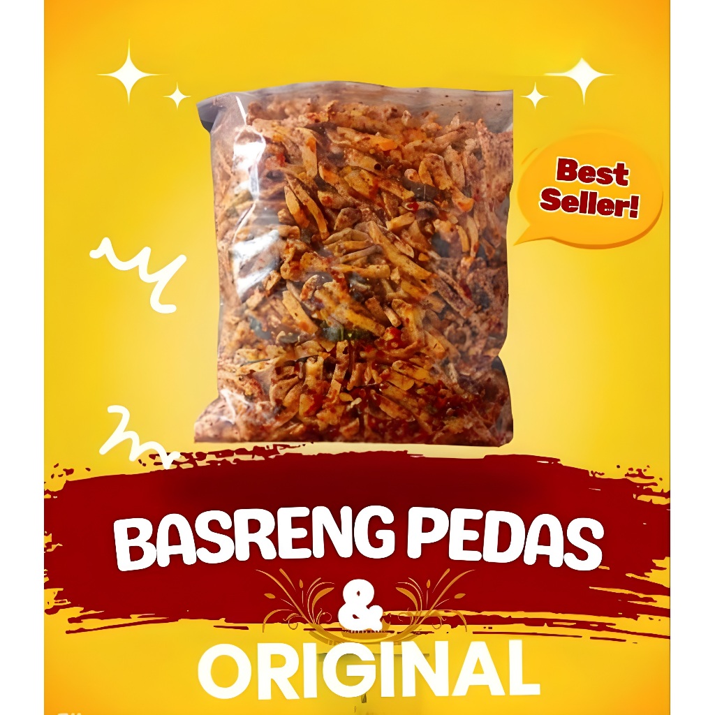 

Basreng Bakso Goreng Viral Original dan Pedas Daun Jeruk Spesial 150 gram
