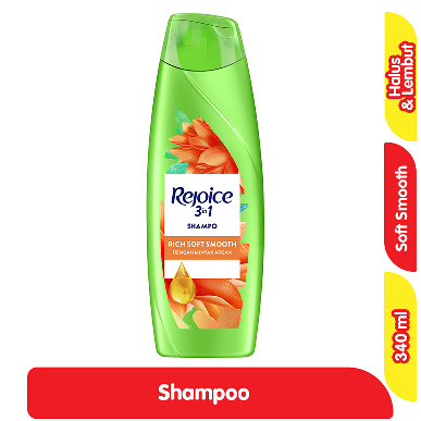Rejoice Sampo Rich Halus Lembut Botol 340 ml