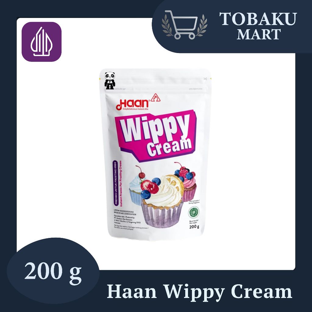 

HAAN WIPPY CREAM POUCH – WHIPPING CREAM INSTAN SIAP KOCOK UNTUK KUE & DESSERT