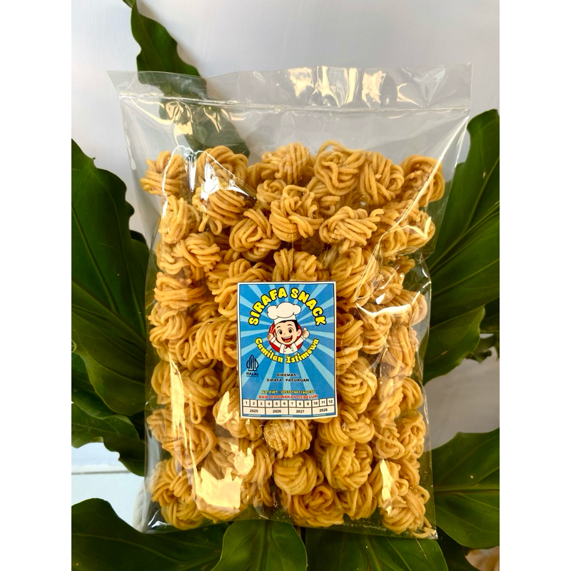

Mie bundel ORI 500gr - Camilan Istimewa Snack asin gurih (SIRAFA SNACK)