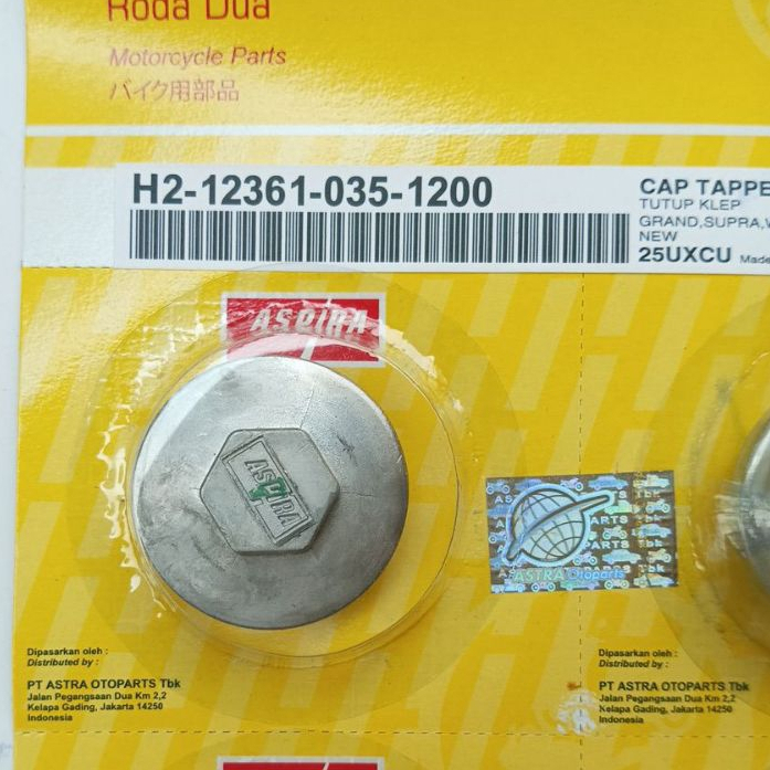 Tutup Klep Supra, Supra Fit, Supra Fit New, Revo, Win, Grand Aspira H2-12361-035-1200 ORi ASPIRA