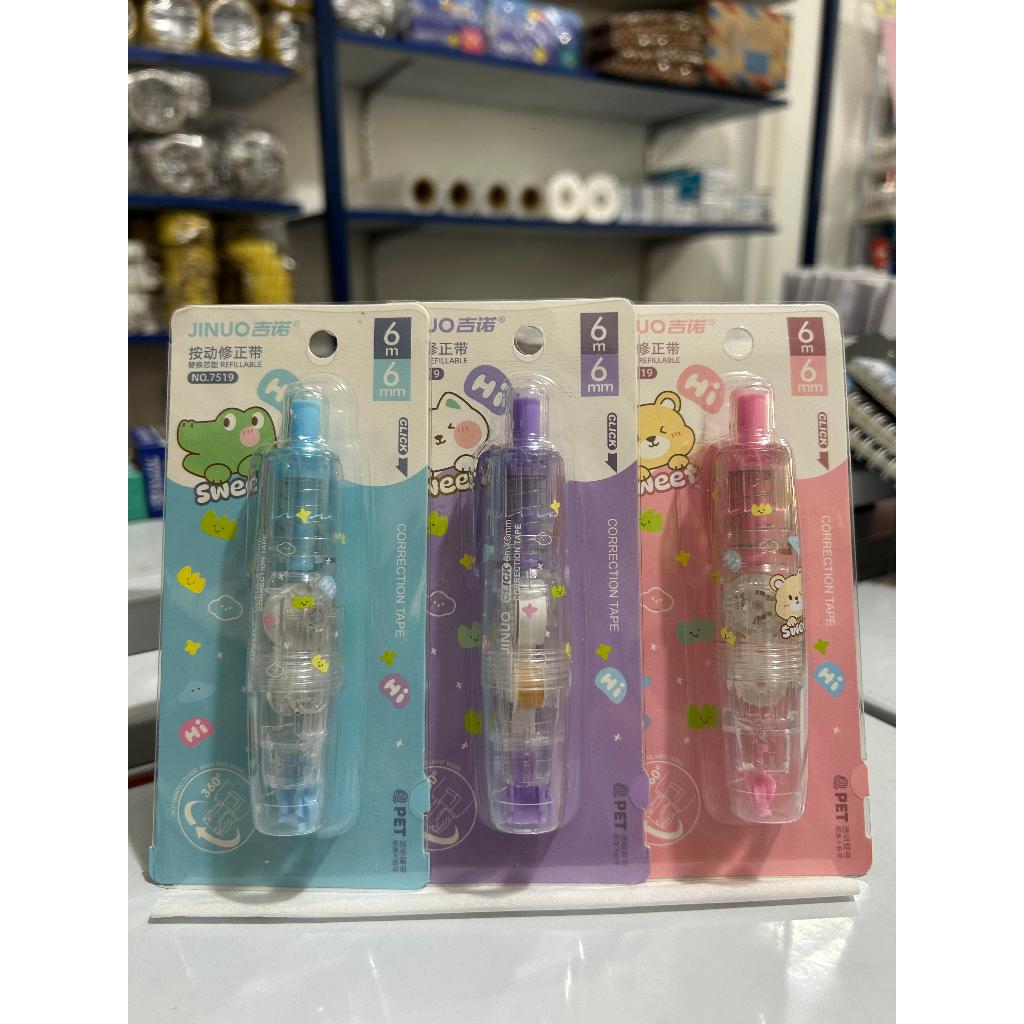 

(PCS) CORRECTION TAPE / STIPO / TIPE X JINUO NO.7519 6M/6MM MOTIF PET LUCU