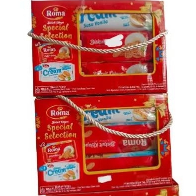 

Roma biskuit kelapa spesial selection 2 pack roma biskuit kelapa + 1 pack roma kelapa cream vanilla