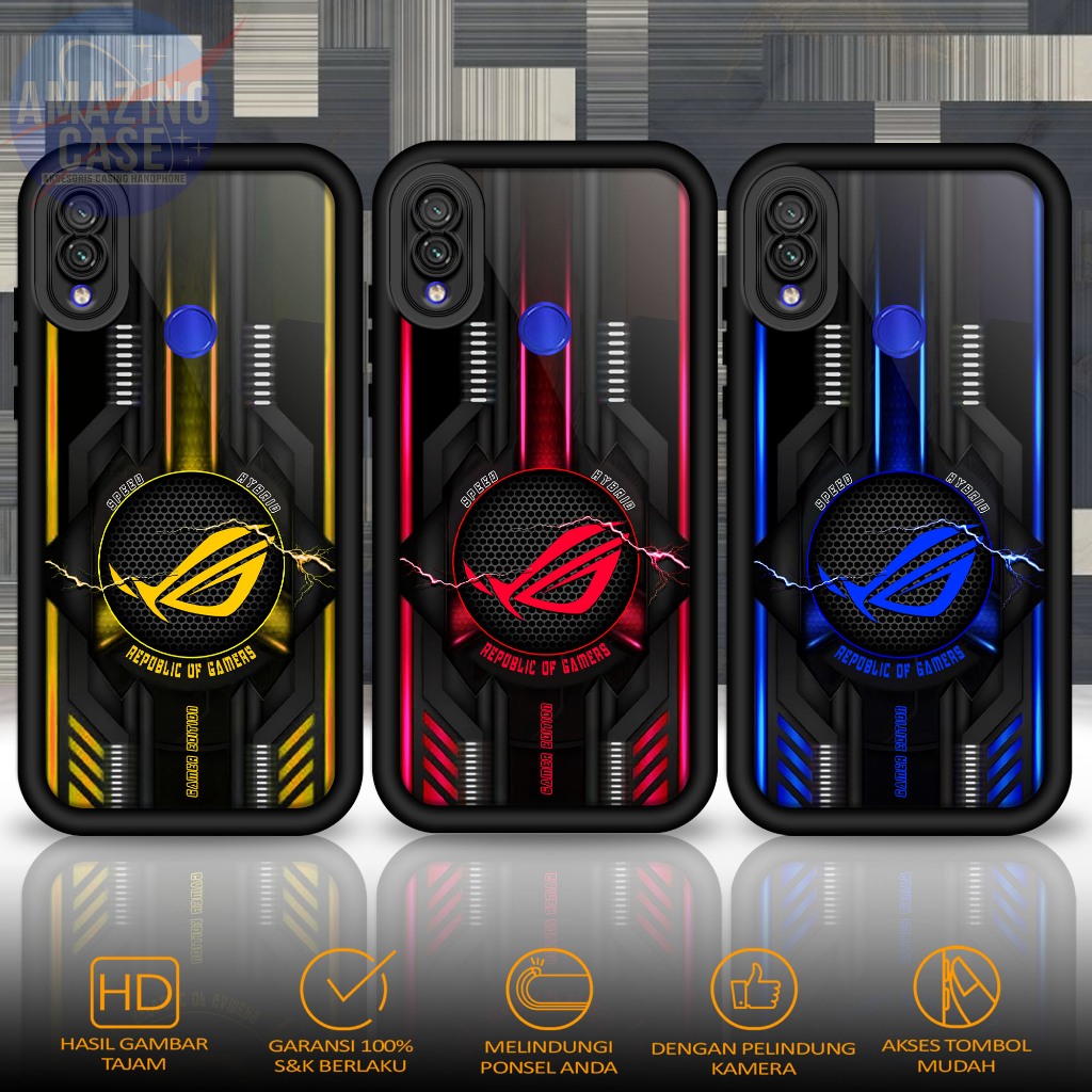 Softcase Glass kaca For REDMI NOTE 7 NOTE 7 PRO ROG Casing Handphone Case Hp Procamera
